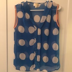 ❌ SOLD S boutique polyester sheer polka dot top
